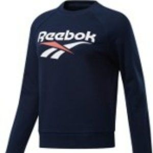 REEBOK Classic Vector Crewneck, Collegiate Navy, XL
